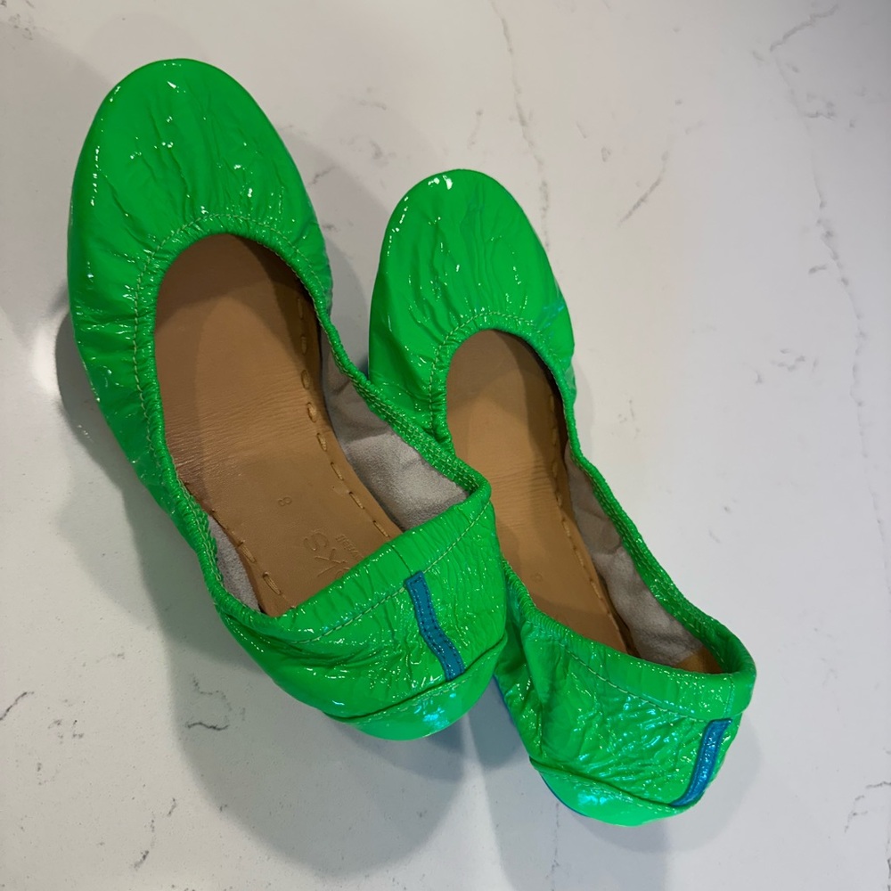 Tieks Green Ballet Flats Flexible Slip-On Shoes